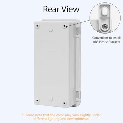 ABS Plastic Dustproof Waterproof IP65 Junction Box Hinged Shell Universal Electrical Project Enclosure Gray, with PC Transparent Clear Cover 7.9 x 3.9 x 2.8 inch (200 x 100 x 70mm) - size: 7.9" x 3.9" x 2.7" (1pc)