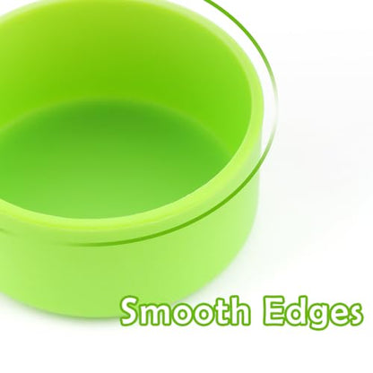10 Pcs Tarantula Micro Water Bowl Small Reptile Food Dish Feeding Bowl for Spider Gecko Lizard Horned Frog Turtle (Green)