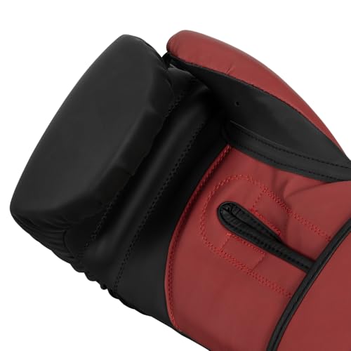TITLE Boxing Conquest Training Boxing Gloves - color: Black/Red, size: 16 oz