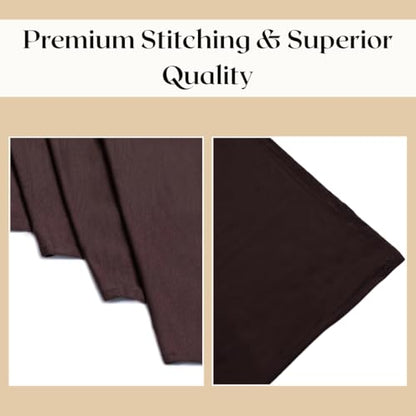 Premium Bamboo Jersey Hijab Scarves -Turban Head Wraps for Women, Fashion Headbands Long Plain Muslim Shawls - color: Coffee Brown