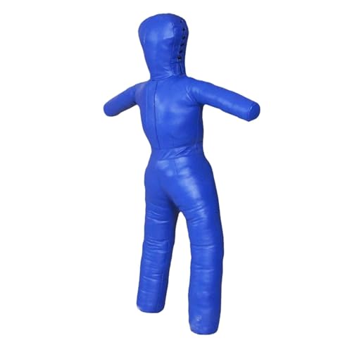 Grappling Dummy Professional Unfilled Jiu Grappling Dummy Multiuse Martial Arts Training Dummy PU Leather Wrestling Boxing Human Shape Suitable - color: Blue
