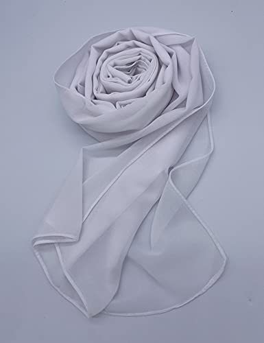 Txameru Hijab for Women Chiffon Hijab Scarfs for Women Long Shawl - color: White