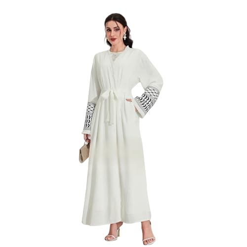zhxinashu Prayer Clothes for Muslim Women, 2 Pcs Jilbab for Muslim Women,Islamic Dress Abaya and Hijab set - color: Style D,beige