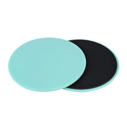 Fitness Disc Slides, 2pcs Discs Slider Fitness Disc Exercise Sliding Plate Sliding Discs Fitness Core Slider Workout for Gym, Home, Yoga, Pilates(Light Green)