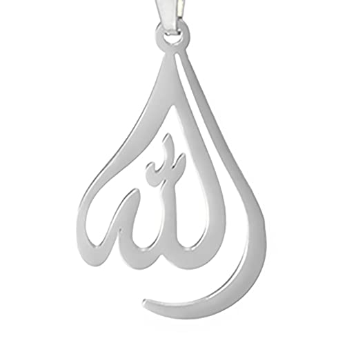 VASSAGO Allah Necklace for Women Stainless Steel Islamic Muslim Pendant Islam Eid Gift Religious Charm Jewelry - color: silver allah necklace