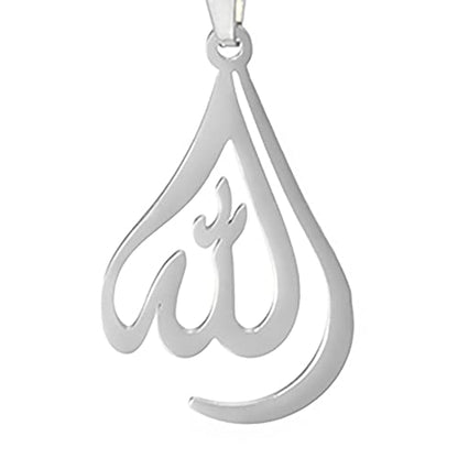 VASSAGO Allah Necklace for Women Stainless Steel Islamic Muslim Pendant Islam Eid Gift Religious Charm Jewelry - color: silver allah necklace