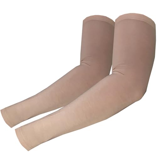 AMAL Muslim Sleeves COTTON Cover Arms For Women USA - color: Beige, size: Medium