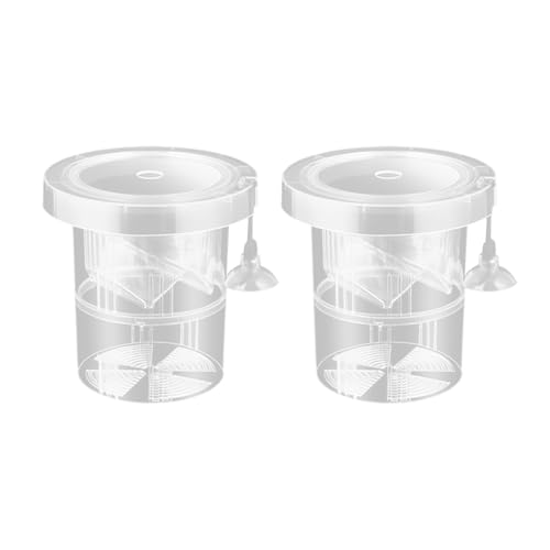 2PCS Floating Aquariums Breeding Box for Safe Fish Spawning and Fry Protections Reusable Nursery Divider - size: Short