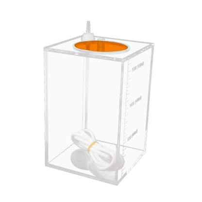 Aquarium Choice Acryli Made Liquid Storage Bucket Dosing Pump Reservoir Container (4.25 * 4.25 * 6.5 Inch;1500ml/1.5L（Orange Version) - size: 4.25*4.25*6.5 Inch;1500ml/1.5L（Orange)