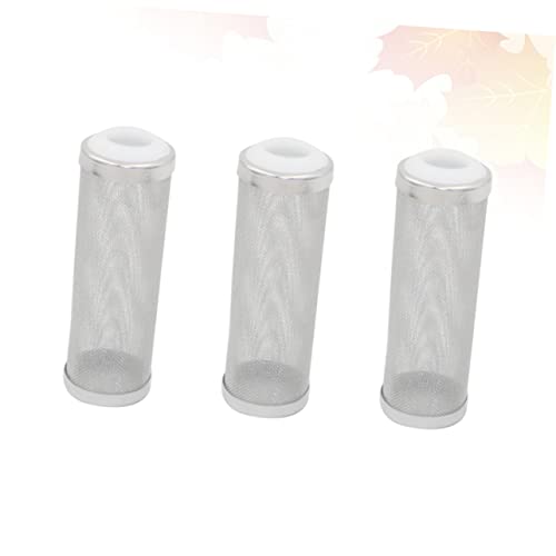 SUPVOX 3Pcs Stainless Steel Fish Tank Cover Inlet Net for Aquarium White Prevents Debris Protects Young Fish and Shrimp Freshwater Environments