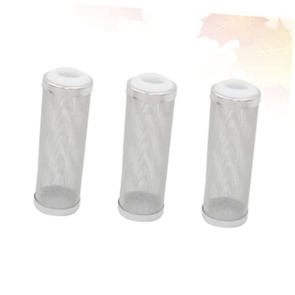 SUPVOX 3Pcs Stainless Steel Fish Tank Cover Inlet Net for Aquarium White Prevents Debris Protects Young Fish and Shrimp Freshwater Environments