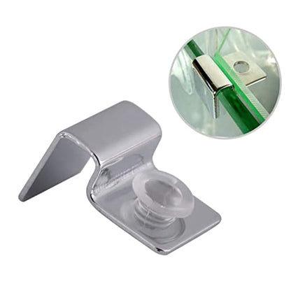 balacoo 2sets Stainless Steel Aquarium Tank Lid Support Clip for Glass Covers Easy Installation Fish Tank Lid Holder Aquarium Accessory 6mm 4pcs*2
