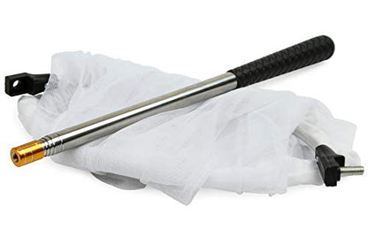 RESTCLOUD Insect and Butterfly Net with 12" Ring, 24" Net Depth, Handle Extends to 59 Inches - size: 16" Ring, 59" Handle