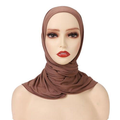 Soft Modal Lightweight Triangle Scarf Shawls Hijab for Muslim Ramadan Women Turban Headwrap Scarves - color: Navy
