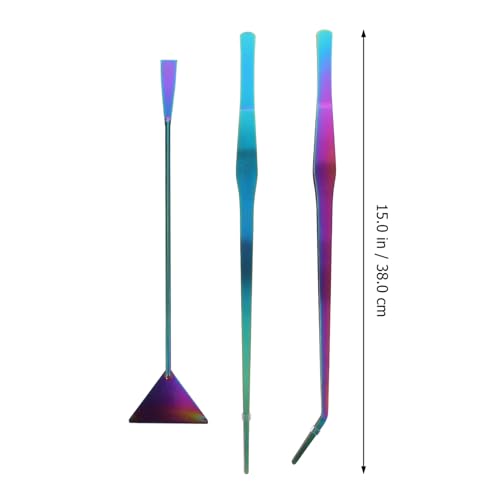HANABASS 3pcs Stainless Steel Aquascaping Tools Set Water Plant Spatula Tweezers for Live Aquarium Plants Maintenance