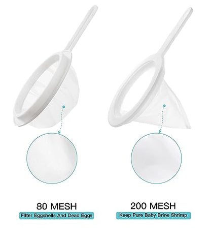 Baby Brine Shrimp Sieve 80 Mesh 200 Mesh kit for Brine Shrimp Hatchery - color: Simplified Version