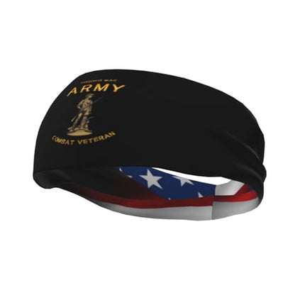 National Guard War Combat Vet Sports Sweatband Headband, Moisture Wicking, Non-Slip, for Running, Workout44