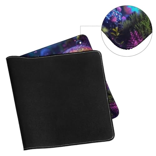 KeKee Colorful Sea Aquarium Neon Jellyfish Octopus Mushrooms Large Mouse Pad Gaming Mousepad Desk Pad for Keyboard and Mouse Mat Non-Slip Base 40X75cm, Style - size: 40X75cm