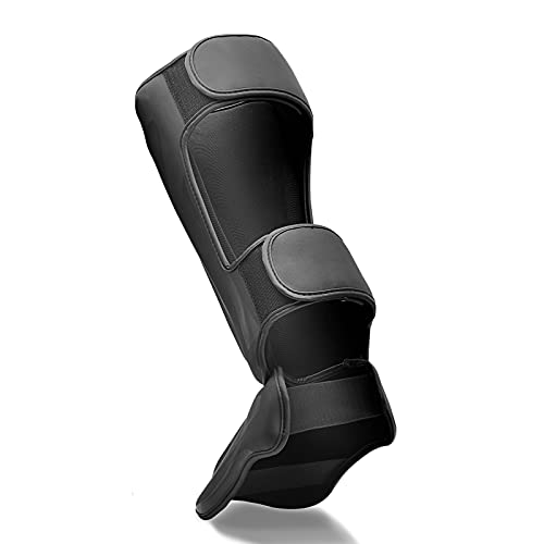 MMA Martial Arts Shin Guards – Padded, Adjustable Muay Thai Leg Guards with Instep Protection for Kickboxing/MMA Training and Sparring – Durable, Professional MMA Equipment - color: Black, size: Large