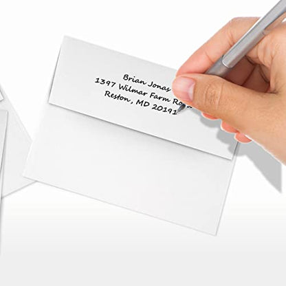 LUXPaper A2 Invitation Envelopes | Peel & Press | 4 3/8" x 5 3/4" | White | 80lb. Text | 500 Qty - color: 80lb. White Peel & Press, size: 500 Qty.