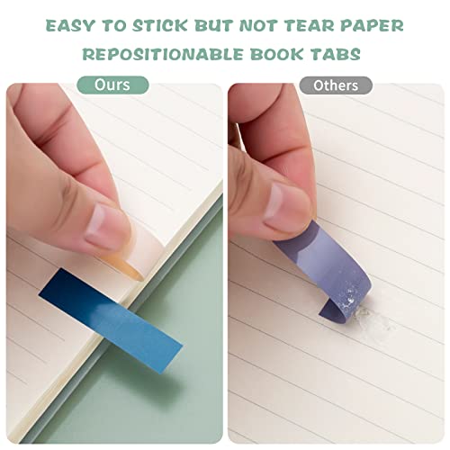 Sticky Book Tabs with Highlighers, 800 PCS Annotation Tabs for Annotating Books, Moran and di Writable Page Flags Marker, Sticky Notes Index Tabs for Files Classification, 6 PCS Highlighters