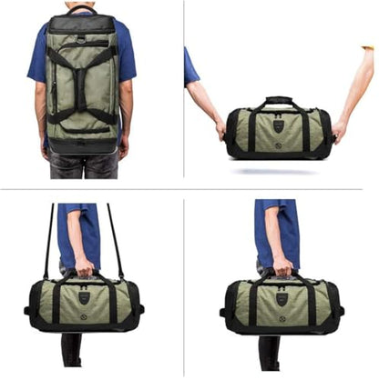 Gym Bag Backpack Waterproof Duffle Bags Travel Weekender Duffel Bag for Men Women Overnight Bag with Shoes Compartment Green - color: Green-A, size: Medium 45L