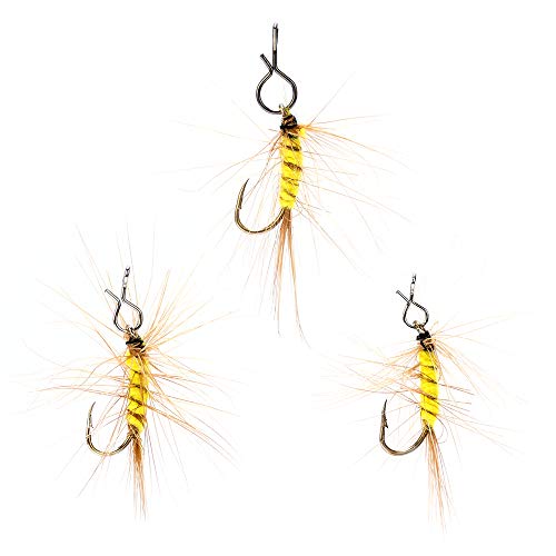 Dr.Fish 50 Pack Fly Fishing Snap 3 Sizes Stainless Steel Quick Change Lure Clip for Fishing Flies, Trout Fishing - size: S(0.25")-50 Pack