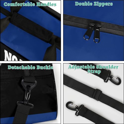 Personalized Sports Bag, Playing Baseball Silhouette Blue Black | Personalized Named Practice Travel Overnight Training Bag - color: Color 33