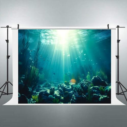 Under The Sea Backdrop 10x8ft Seabed Underwater World Ocean Photography Background Under The Sea Birthday Party Banner Decorations Photoshoot