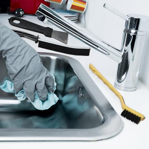 Crevice Cleaning Brush Set, Hard Bristle Cleaning Supplies for Kitchen, Bathroom, Corner, Grout, Sink, Cup, Teapot, Bottle, Blender