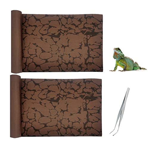 Tfwadmx 2 PCS Reptile Carpet Sand Mat Pet Terrarium Liner Lizard Bedding Mat Substrate Leopard Gecko Tank Accessories for Tortoise Turtle Snake Chameleon with Tweezers 16x23In - size: M:15.7"x23.6"(2Pcs)