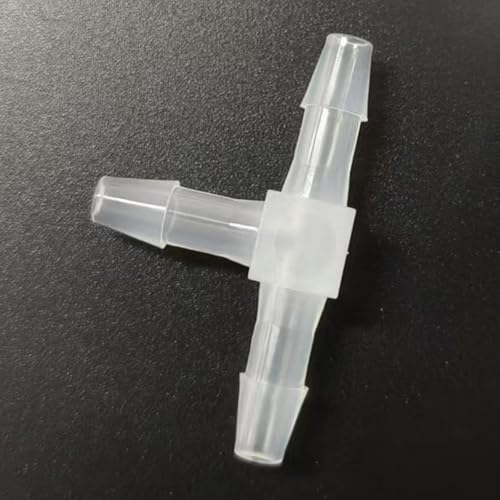 3 Way Tee Connector Equal Barbed T-Fitting 3 Way Hose Barb Adapter for Laboratory Biochemical Analytical Instruments Food Machinery Aquarium Equipment 100pc/pk (4.8mm 3/16'' Sq) - size: 4.8mm 3/16'' Sq
