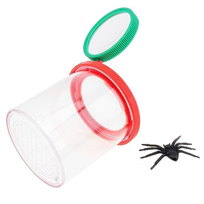 2 Pieces Magnifying Insect Box, Insert Bug Viewer, Bug Magnifier Container, Critter Insect Cage Bug Jar, Bug Catcher Kit for Science Nature Exploration Tool, Bugs View Magnifier Observation