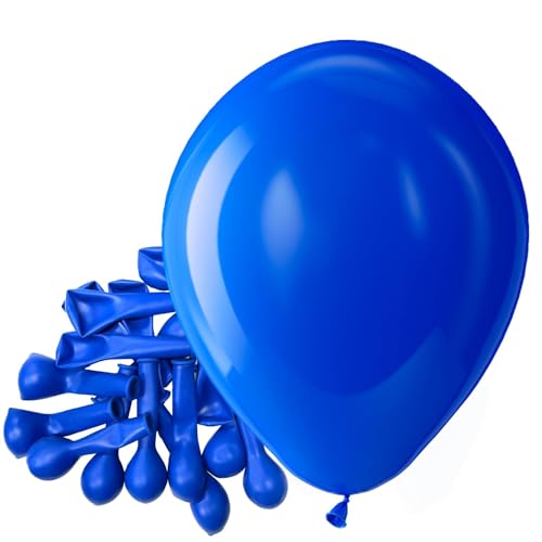 Bezente Royal Blue Latex Party Balloons - 150 Pack 5 inch Matte Small Blue Helium Balloons for Birthday Bridal Shower Graduation Baseball Nautical Party Decorations - color: 09-blue-g66, size: 5inch (Small)
