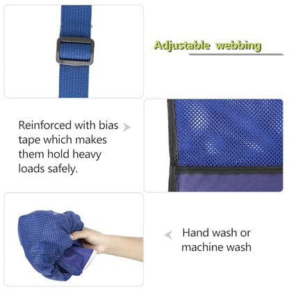 BeeGreen Mesh Drawstring Bag Swim Backpack for Beach Pool Sports Gym Draw String Cinch Bags for Swimming Soccer Basketball Gear Blue - color: Blue, style: Mesh Bag