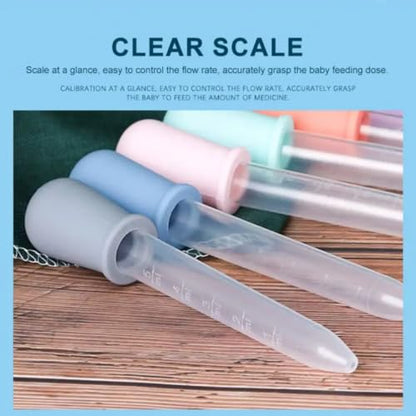 （6pcs） Liquid Droppers, and Plastic Pipettes Transfer Eyedropper with Bulb Tip for Candy Oil Kitchen Gummy Making - Multiple Colors