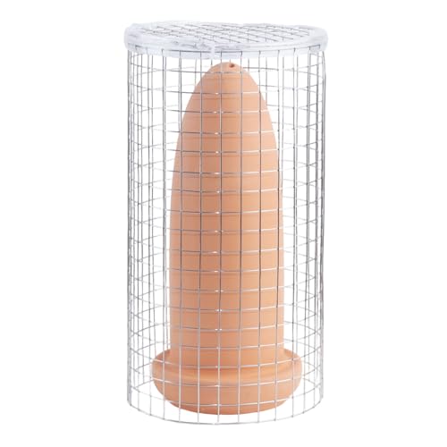 Saim Fish Breeding Cones Cave, Ceramic Spawning Breed Cone, 9.94 inch | Spawning Slates for Fish Tank, Spawning Barrels for Discus Fish Angelfish, with Isolation net