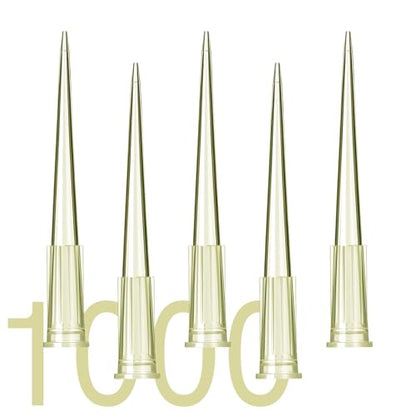 Pipette Tips 200uL 1000pcs, Universal Pipetting Tips, DNase/RNase Free and Pyrogen Free, Low Retention, Laboratory Liquid Handling, Autoclavable, Polypropylene (PP) - size: 200uL(1000PCS)
