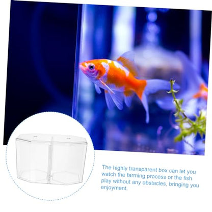 GALPADA Fish Breeding Tank with Divider Isolation Box for Betta Guppy Shrimp and Clownfish Easy to Clean and Store Design for Spawning and Nursing