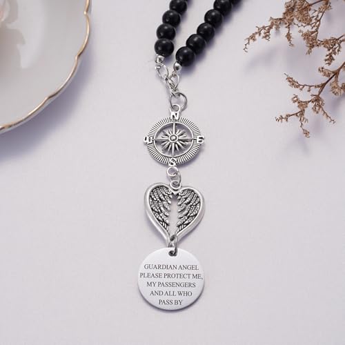 Guardian Angel for Car, Please Protect Me and My Passengers - Rear View Mirror Charm, New Driver Gift, Safe Travels Driving Gift, Car Decor, Protection Charm
