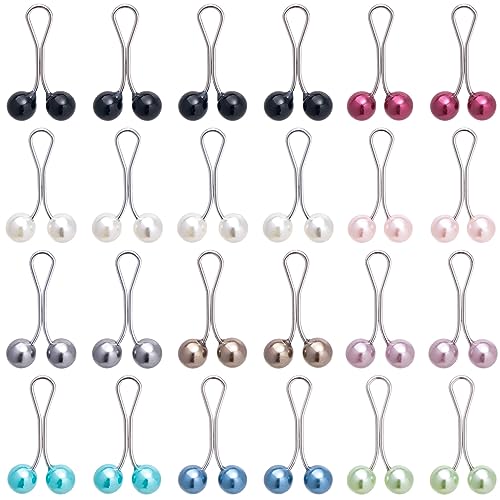 Joez Wonderful 24pc Cute Pearl Hijab Pins for Women, Shawl Scarf Clips & Pins for Muslim Hijab and Wedding Dress - color: 24pcs, 10 Colors