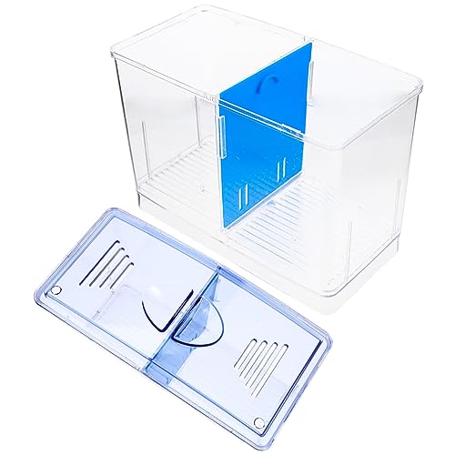 Fish Isolation Breeding Box for Betta Fish and Shrimp Transparent Acrylic Tank Divider for Spawning and Safe Easy to Clean and Use