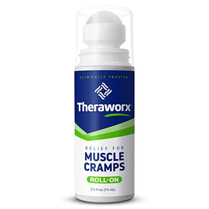 Theraworx Relief for Muscle Cramps Roll-On - 2.5oz - 1 Count | Fast-Acting Muscle & Leg Cramp Relief, Made with Magnesium Sulfate. Paraben-Free, no mess, no strong odor. TSA Friendly. - size: 2.5 Ounce (Pack of 1)
