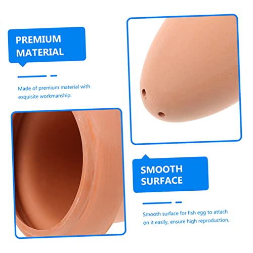 Sosoport Shrimp Breeding Bucket 3-Pack Ceramic Fish Spawning Cone Aquarium Breeding Tool with Water Purifying Feature for Angelfish and Fish Hatchery 6.69X11.81X3.93In