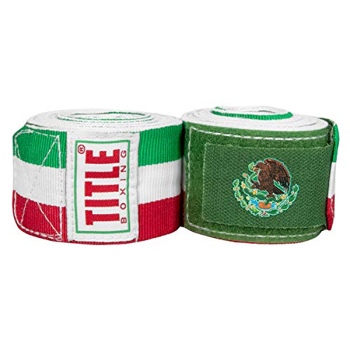 Title Boxing Velpeau Amateur Competition Hand Wraps - Boxing Wraps, Hand Wraps for Boxing Gloves, Boxing Hand Wraps, Hand Wraps, Boxing Wraps for Men, Kickboxing Equipment, Boxing Wrist Wraps - color: Mexico
