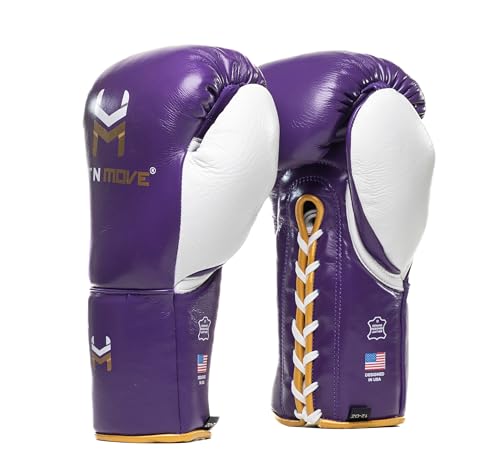 HIT N MOVE Süvari Horsehair Boxing Gloves Hook and Loop, Lace-Up Boxing Gloves Men, Boxing Equipment, MMA Gloves Men, UFC Gloves Horsehair and 100% Cow Leather - size: 12 Oz, style: Lace-up Purple