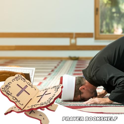Wooden Folding Bible Stand Quran Holder 13x9.1 – Prayer Book Stand for Table Church Chapel Supplies