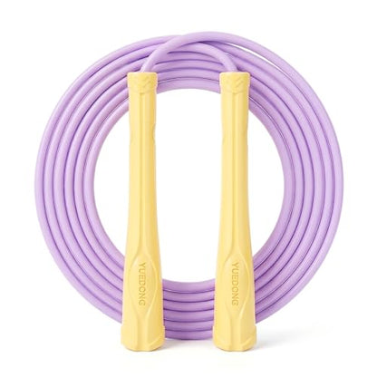 YUEDONG Women's Silent Jump Rope, Adjustable PVC Rope for Apartment Fitness | Whisper-quiet rotation, adjustable tangle-free PVC rope, ergonomic grip, carry pouch, for apartment cardio and home workouts - color: YELLOW