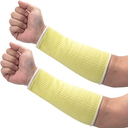 ANCIRS Cut Resistant Sleeves for Arm Protection, Gardening Sleeves, Dog Bite Safety Arm Sleeves - color: Yellow