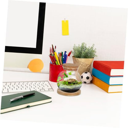 Desktop Hydroponic Glass with Lid Elegant Betta Fish Tank Mat for Plant Lovers for Home Office and Garden Decoration